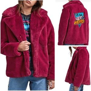 Volcom Acai Ravey Faux Fur Jacket